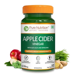 Apple cider vinegar supplement for appetite control, metabolism boost, and natural weight management support