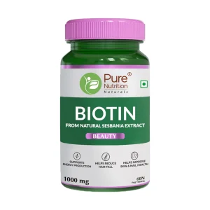 Natural biotin tablets with sesbania extract for beauty support, energy production, and hair health