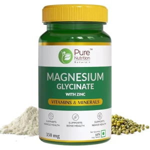 Magnesium Glycinate with Zinc supplement for muscle relaxation and bone health