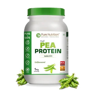 Pure plant-based pea protein powder for muscle recovery and weight management