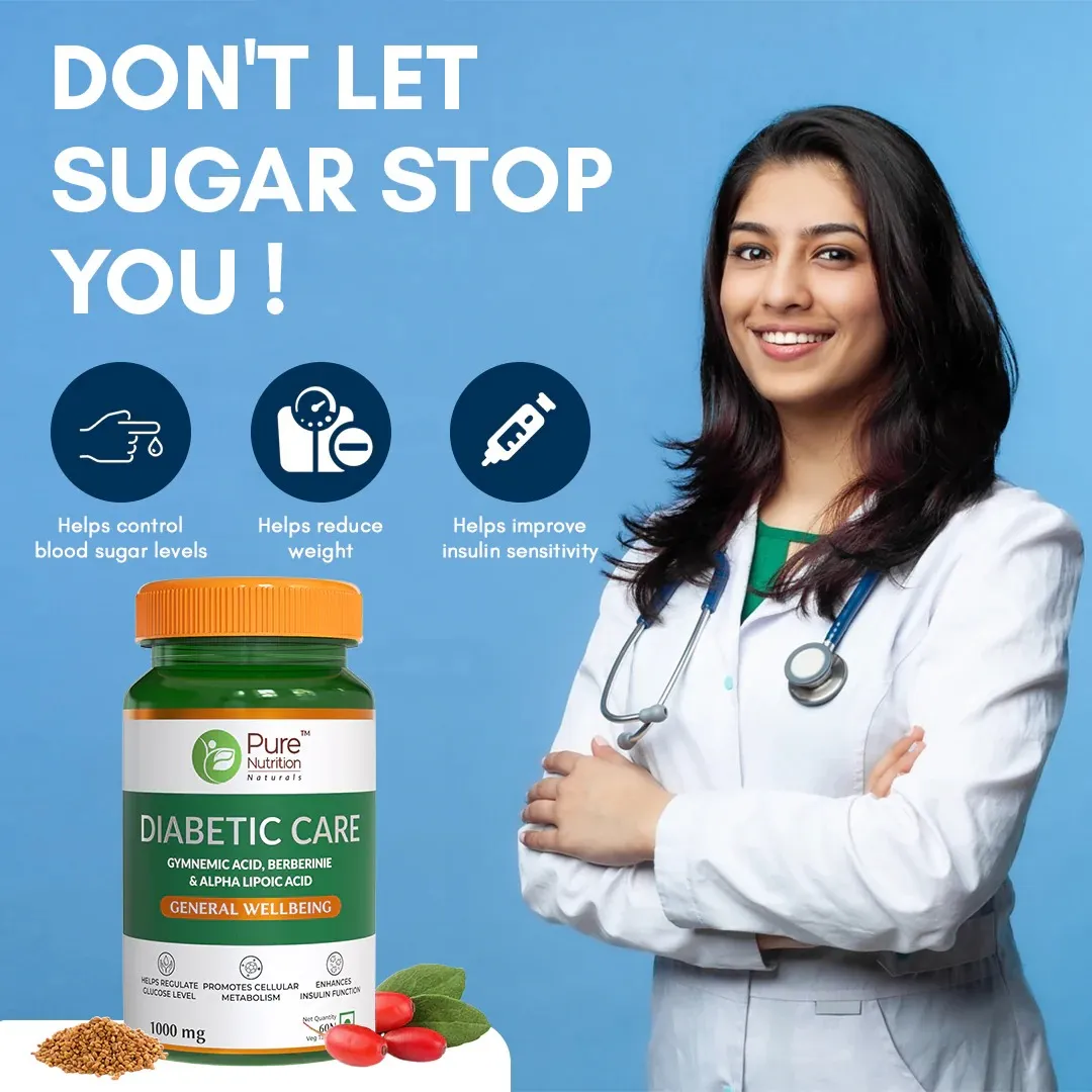 Doctor recommending Diabetic Care for blood sugar control.