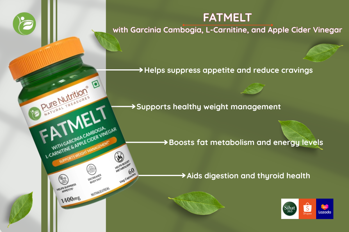 Fatmelt benefits: decrease fat, boost metabolism, suppress appetite.