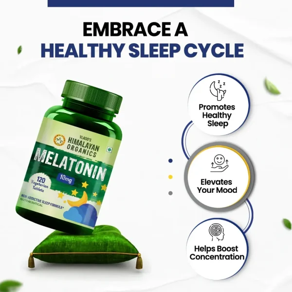 Melatonin for healthy sleep, mood, and concentration.