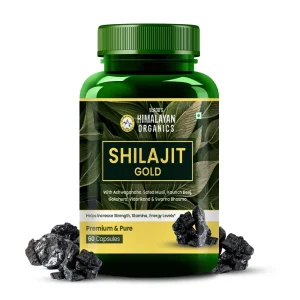 Premium and pure Shilajit Gold capsules for energy.