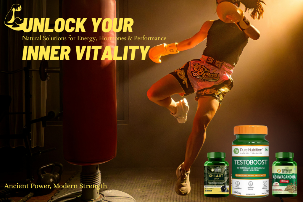 Ayurvedic Shilajit and Ashwagandha for male energy and vitality